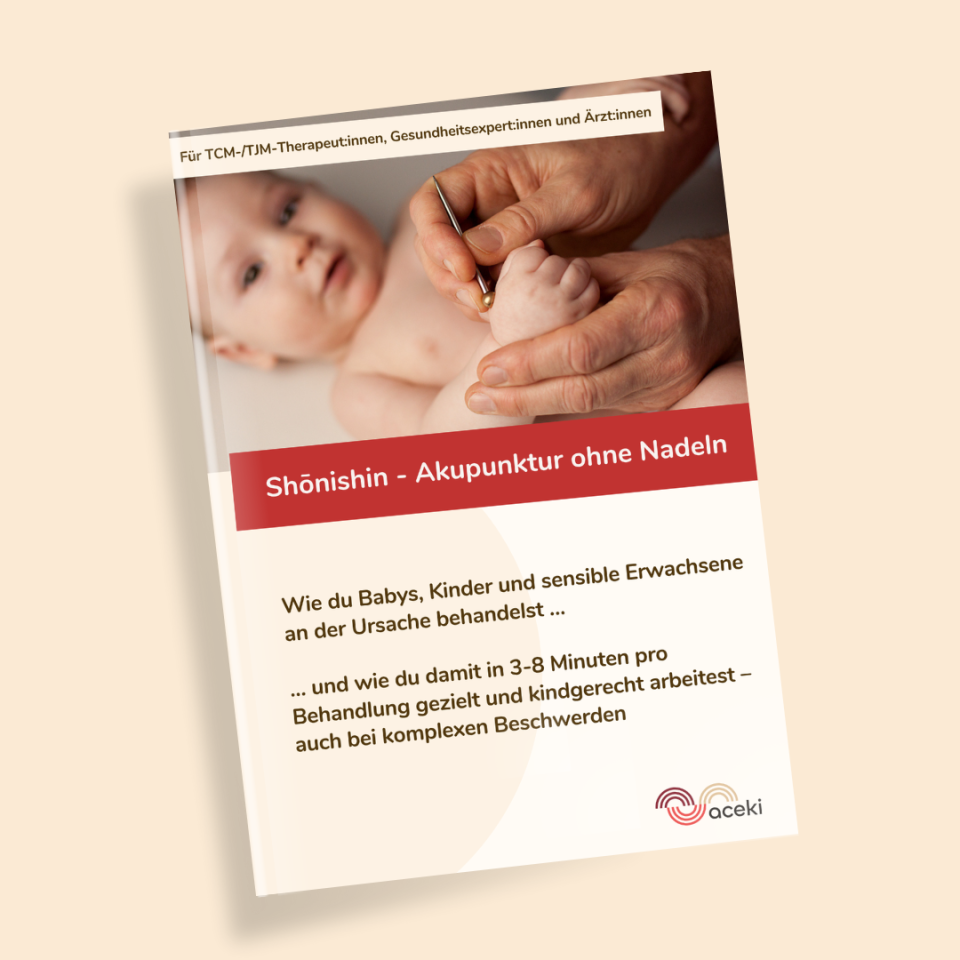 Shonishin – Akupunktur ohne Nadeln: Informationen zur Behandlung von Babys, Kleinkindern und sensiblen Erwachsenen bei Beschwerden, mit 3-8 Minuten Behandlungsdauer pro Sitzung. Das E-Book wird von aceki e.V. herausgegeben.