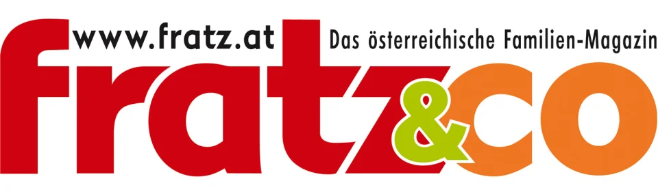 Fratz&Co Logo mit www.fratz.at und dem Untertitel "Das österreichische Familien-Magazin".